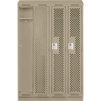 Casiers Clean Line, Bloc de 4, 48" x 18" x 82", Acier, Gris, Rivet (assembl&eacute;), Perfor&eacute; Absolute Business Supply
