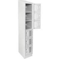 Petit casier perfor&eacute; Clean-Line, 6 niveaux, 15" x 72" x 12", Acier Absolute Business Supply