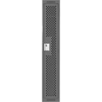 Clean Line Lockers, 12" x 15" x 72", Steel, Charcoal, Rivet (Assembled), Perforated Absolute Business Supply