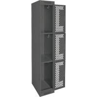 Casiers Clean Line, 3 niveaux, 12" x 12" x 72", Acier, Charbon, Rivet (assembl&eacute;), Perfor&eacute; Absolute Business Supply