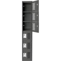Petits casiers &eacute;conomiques assembl&eacute;s et perfor&eacute;s Clean Line, 6 niveaux, 18" x 72" x 12", Acier Absolute Business Supply