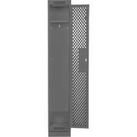 Clean Line Lockers, 12" x 12" x 76", Steel, Charcoal, Rivet (Assembled), Perforated Absolute Business Supply