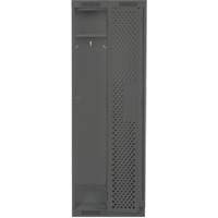 Clean Line Lockers, Bank of 2, 24" x 12" x 76", Steel, Charcoal, Rivet (Assembled), Perforated Absolute Business Supply