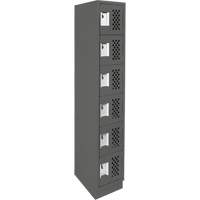 Petits casiers &eacute;conomiques assembl&eacute;s et perfor&eacute;s Clean Line, 6 niveaux, 18" x 72" x 12", Acier Absolute Business Supply