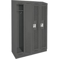 Casiers Clean Line, Bloc de 4, 48" x 18" x 82", Acier, Charbon, Rivet (assembl&eacute;), Perfor&eacute; Absolute Business Supply