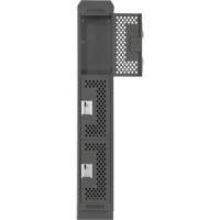Clean Line Lockers, 3 -tier, 12" x 18" x 82", Steel, Charcoal, Rivet (Assembled), Perforated Absolute Business Supply