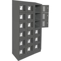 Petit casier perfor&eacute; Clean-Line, 6 niveaux, Bloc de 3, 15" x 72" x 12", Acier Absolute Business Supply