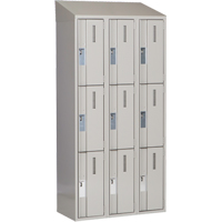 Concorde Heavy-Duty Lockers, 3 -tier, Bank of 3, 36" x 18" x 78", Steel, Grey, Welded (Assembled) Absolute Business Supply