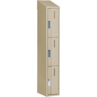 Casiers robustes Concorde, 3 niveaux, 12" x 18" x 78", Acier, Beige, Soud&eacute; (assembl&eacute;) Absolute Business Supply