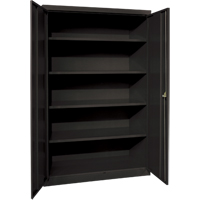 Deep Hi-Boy Storage Cabinet, Steel, 4 Shelves, 72" H x 36" W x 24" D, Black Absolute Business Supply