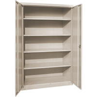 Armoires de rangement Hi-Boy profondes, Acier, 4 Tablettes, 72" h x 36" la x 24" P, Beige Absolute Business Supply