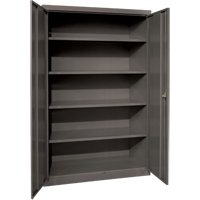 Armoires de rangement Hi-Boy profondes, Acier, 4 Tablettes, 72" h x 36" la x 24" P, Charbon Absolute Business Supply