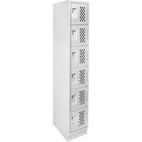 Petits casiers &eacute;conomiques assembl&eacute;s et perfor&eacute;s Clean Line, 6 niveaux, 18" x 72" x 12", Acier Absolute Business Supply