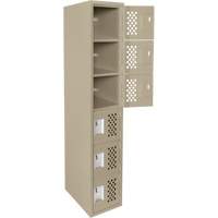 Petits casiers &eacute;conomiques assembl&eacute;s et perfor&eacute;s Clean Line, 6 niveaux, 18" x 72" x 12", Acier Absolute Business Supply