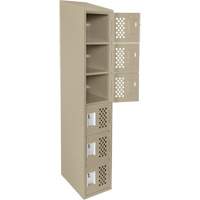 Petits casiers &eacute;conomiques assembl&eacute;s et perfor&eacute;s Clean Line, 6 niveaux, 18" x 72" x 12", Acier Absolute Business Supply