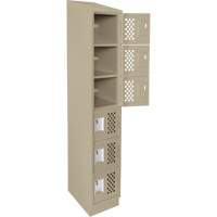 Petits casiers &eacute;conomiques assembl&eacute;s et perfor&eacute;s Clean Line, 6 niveaux, 18" x 72" x 12", Acier Absolute Business Supply