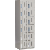Casiers robustes Concorde, 6 niveaux, Bloc de 2, 24" x 18" x 72", Acier, Gris, Soud&eacute; (assembl&eacute;) Absolute Business Supply