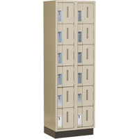 Casiers robustes Concorde, 6 niveaux, Bloc de 2, 24" x 18" x 76", Acier, Beige, Soud&eacute; (assembl&eacute;) Absolute Business Supply