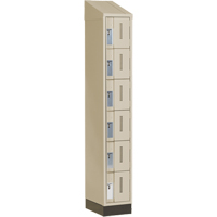 Casiers robustes Concorde, 6 niveaux, 12" x 18" x 82", Acier, Beige, Soud&eacute; (assembl&eacute;) Absolute Business Supply