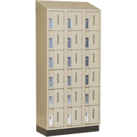 Casiers robustes Concorde, 6 niveaux, Bloc de 3, 36" x 18" x 82", Acier, Beige, Soud&eacute; (assembl&eacute;) Absolute Business Supply