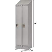 Casiers, Bloc de 2, 24" x 18" x 86", Acier, Gris, D&eacute;mont&eacute; Absolute Business Supply