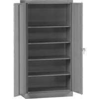 Armoire de rangement standard, Acier, 4 Tablettes, 72" h x 36" la x 18" P, Gris Absolute Business Supply