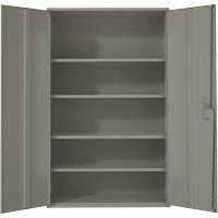 Extra Wide Hi-Boy Storage Cabinet, Steel, 4 Shelves, 72" H x 48" W x 24" D, Grey Absolute Business Supply