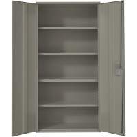Hi-Boy Storage Cabinet, Steel, 4 Shelves, 72" H x 36" W x 18" D, Grey Absolute Business Supply