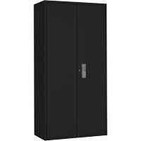 Wardrobe Storage Cabinet, Steel, 36" W x 18" D x 72" H, Black Absolute Business Supply