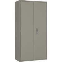 Wardrobe Storage Cabinet, Steel, 36" W x 18" D x 72" H, Grey Absolute Business Supply