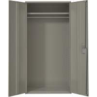 Wardrobe Storage Cabinet, Steel, 36" W x 18" D x 72" H, Grey Absolute Business Supply