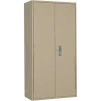 Wardrobe Storage Cabinet, Steel, 36" W x 18" D x 72" H, Beige Absolute Business Supply