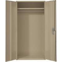 Wardrobe Storage Cabinet, Steel, 36" W x 18" D x 72" H, Beige Absolute Business Supply