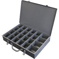 Steel Scoop Compartment Boxes, 17.875" W x 12" D x 3" H, 24 Compartments Absolute Business Supply