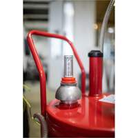 25-Gallon Steel Fuel Caddy with 2-Way Rotary Pump & Filter Absolute Business Supply