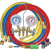 Manifold Gauge Set with Manual Couplers & Mini Dye Injector Absolute Business Supply