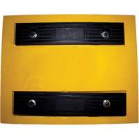 Wheel Chock, Polyurethane, Yellow, 15-1/4" W x 12-1/8" D x 10-3/4" H Absolute Business Supply