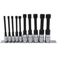Metric Hex Socket Bit Set with Reduced Shank, 10 Pieces, 1/4"/3/8" Drive Size Absolute Business Supply
