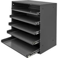 Compartment Box Cabinet, Steel, 5 Slots, 20-1/2" W x 12-1/2" D x 21" H, Grey Absolute Business Supply