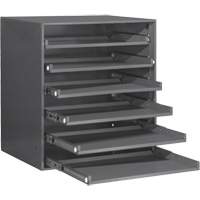 Compartment Box Cabinet, Steel, 6 Slots, 20-5/16" W x 15-15/16" D x 21-7/8" H, Grey Absolute Business Supply