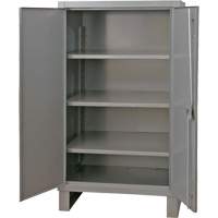 Armoire tr&egrave;s robuste, Acier, 3 Tablettes, 66" h x 48" la x 24" P, Gris Absolute Business Supply