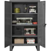 Armoire tr&egrave;s robuste, Acier, 3 Tablettes, 66" h x 60" la x 24" P, Gris Absolute Business Supply