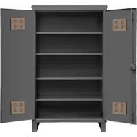 Armoire ext&eacute;rieure robuste, Acier, 4 Tablettes, 78" h x 48" la x 24" P, Gris Absolute Business Supply