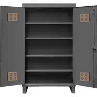 Armoire ext&eacute;rieure robuste, Acier, 4 Tablettes, 78" h x 60" la x 24" P, Gris Absolute Business Supply