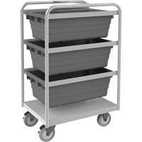 R&acirc;telier mobile, &agrave; deux c&ocirc;t&eacute;s, 3 bacs, 26" la x 18" p x 42" h Absolute Business Supply