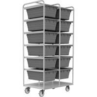 R&acirc;telier mobile, &agrave; deux c&ocirc;t&eacute;s, 12 bacs, 26" la x 36" p x 74" h Absolute Business Supply
