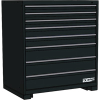 Modular Drawer Cabinet, 8 Drawers, 60" W x 28" D x 40" H, Black Absolute Business Supply