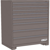 Modular Drawer Cabinet, 8 Drawers, 60" W x 28" D x 40" H, Grey Absolute Business Supply