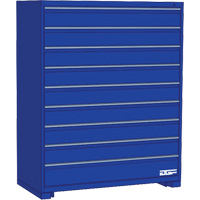 Modular Drawer Cabinet, 9 Drawers, 24" W x 28" D x 60" H, Blue Absolute Business Supply
