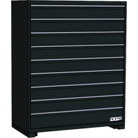 Modular Drawer Cabinet, 9 Drawers, 48" W x 24" D x 60" H, Black Absolute Business Supply